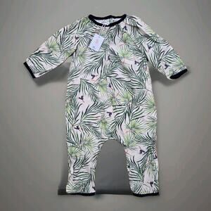 OSO & ME Tropical Jumpsuit Overalls 2T NEW!! Palm Beach‎ Summer